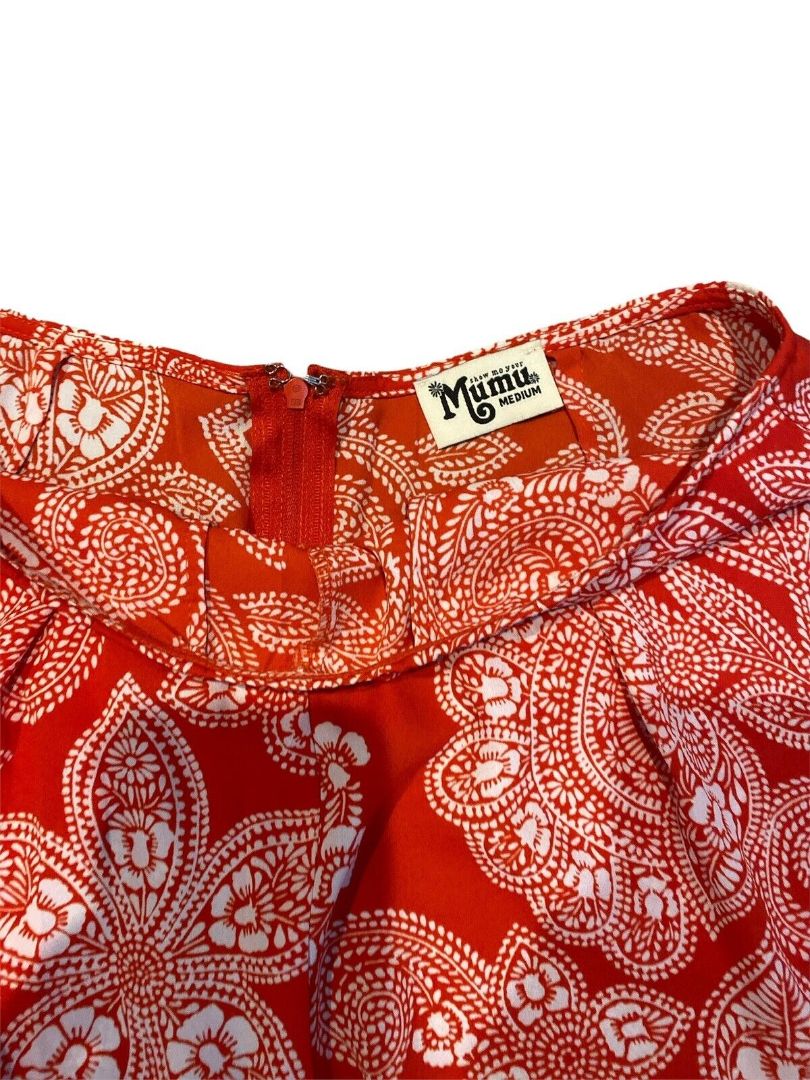 Medium Show Me Your MuMu Red Orange Floral Shorts