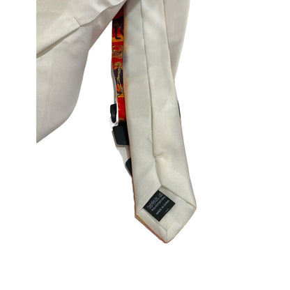 J GARCIA Tie Red Print Jerry Garcia Grateful Dead 56” Neck Tie Camel