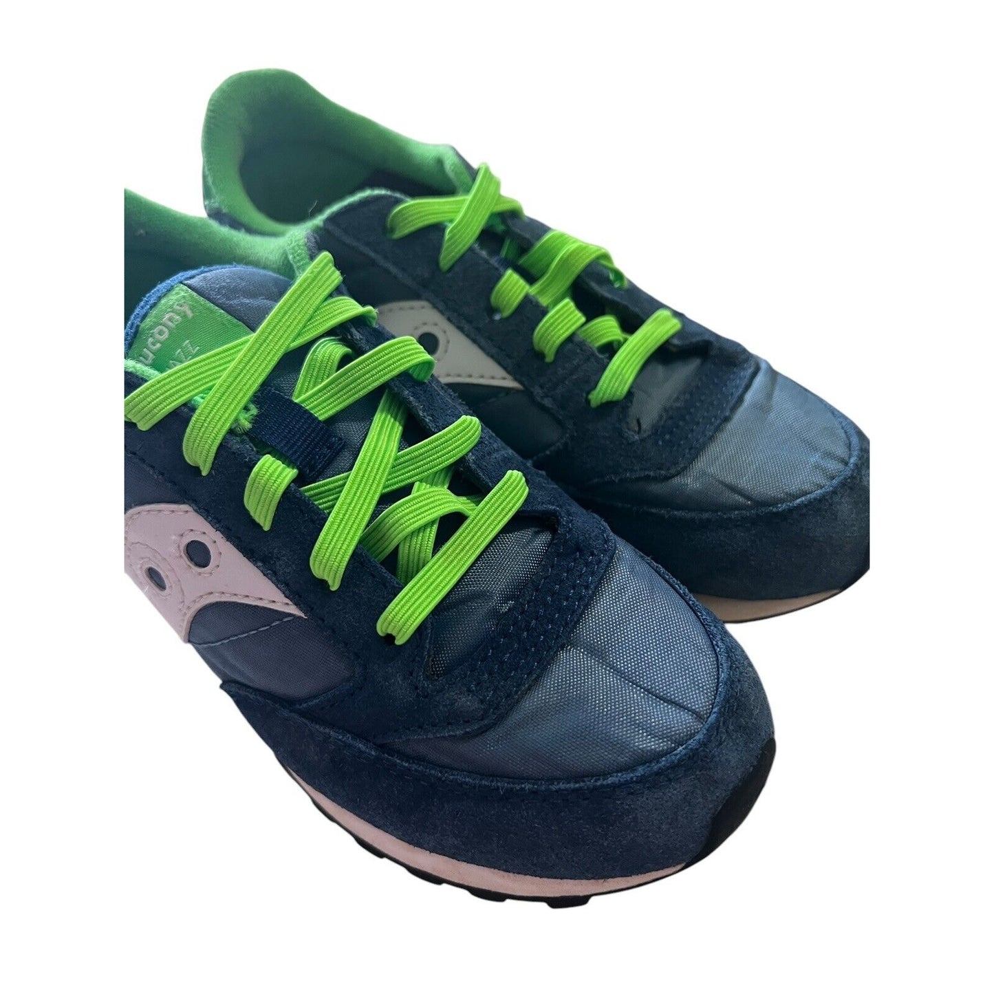Saucony Jazz Original SK266316 Blue Green Suede Sneakers Shoes Youth 13