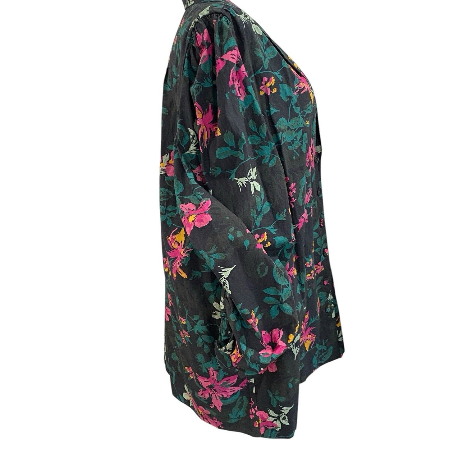 The Drop Blake Long Floral Button Down Jacket Dress Size 3X