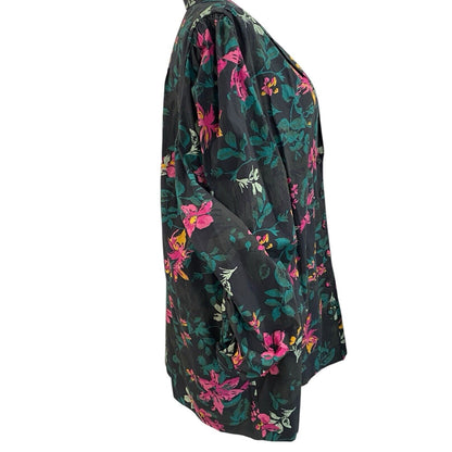 The Drop Blake Long Floral Button Down Jacket Dress Size 3X