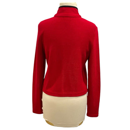 Small Ralph Lauren Military Sweater Women's Red Double Breasted Gold Buttons