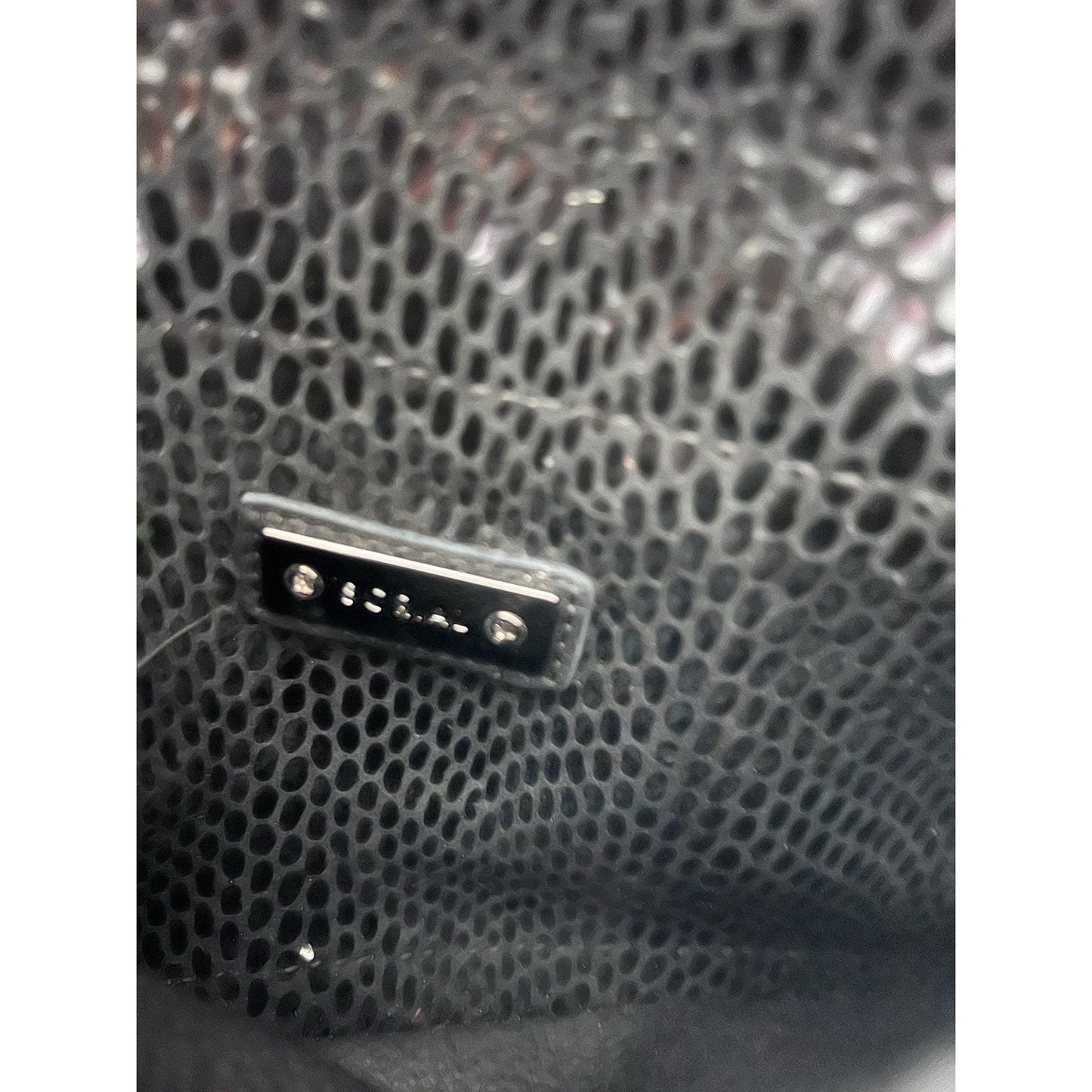 Sorial Black Snakeskin Leather Crossbody Handbag NWOT Clutch