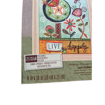 Dimensions Whimsy Applique Embroidery Kit Live Happily Bird Lori Siebert New