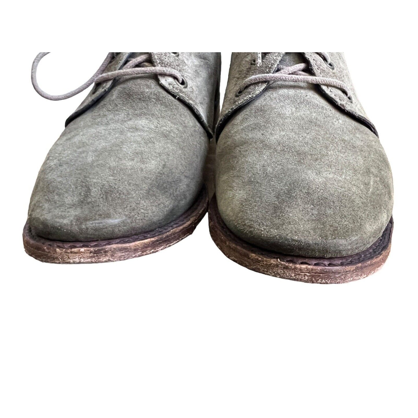 10 Vintage Shoe Company Boots Womens Chukka Ankle Shoes Olive Green Suede USA