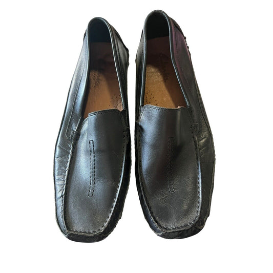 Clarks England Men's Sz 11M Shoes Black Leather Comfort Casual Moccasin Loafers