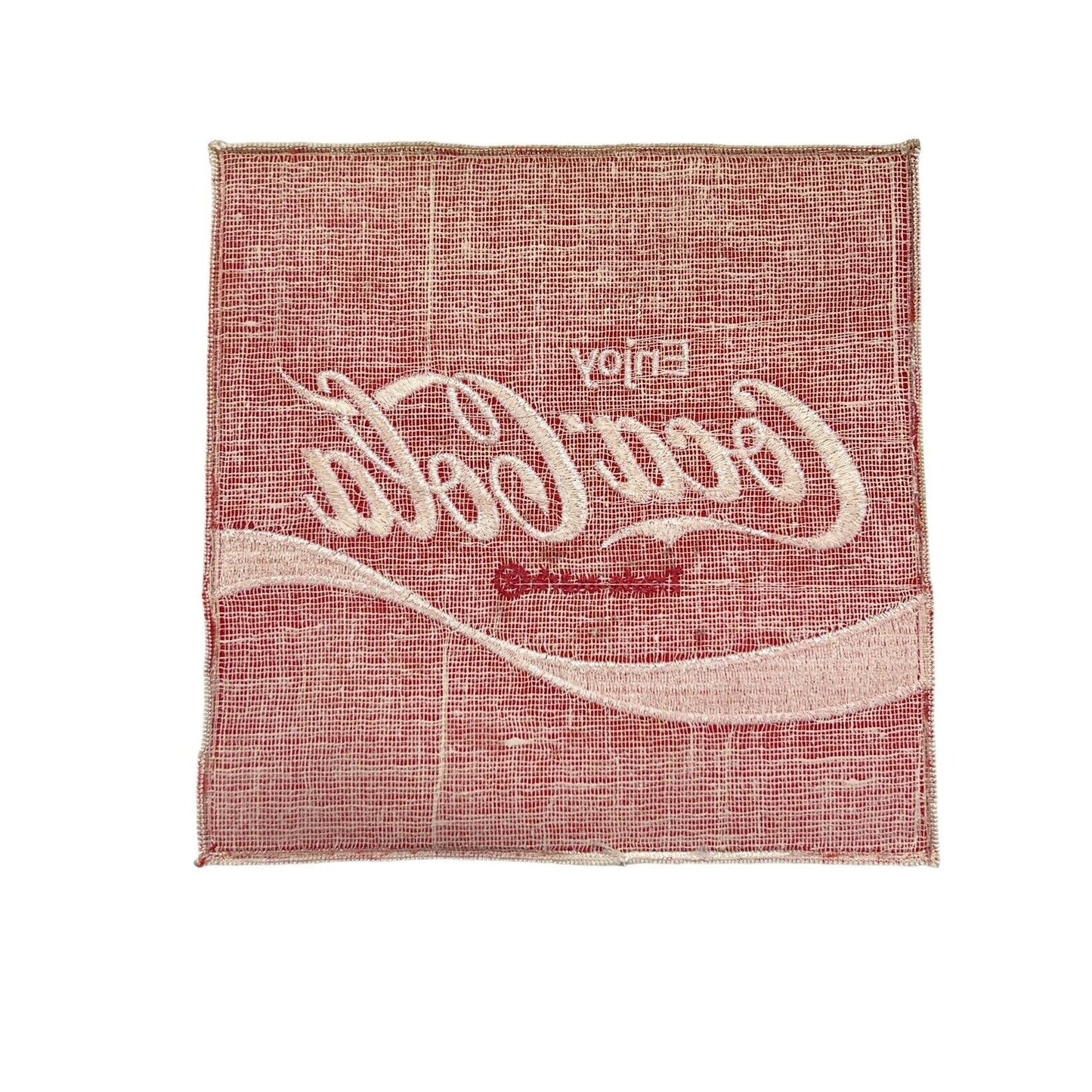 Vintage Coca Cola Coke 6" Jacket Patch Embroidered Square Crisp Clean