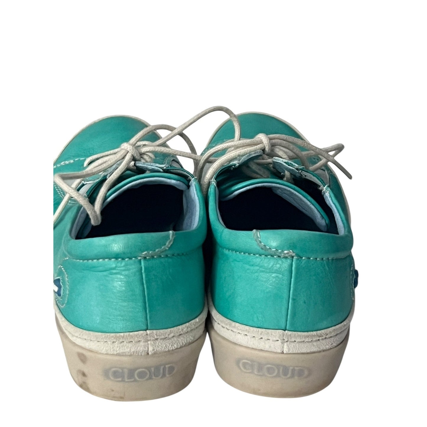 7.5 Turquoise CLOUD Brand Sneakers Size 38 Leather Comfort