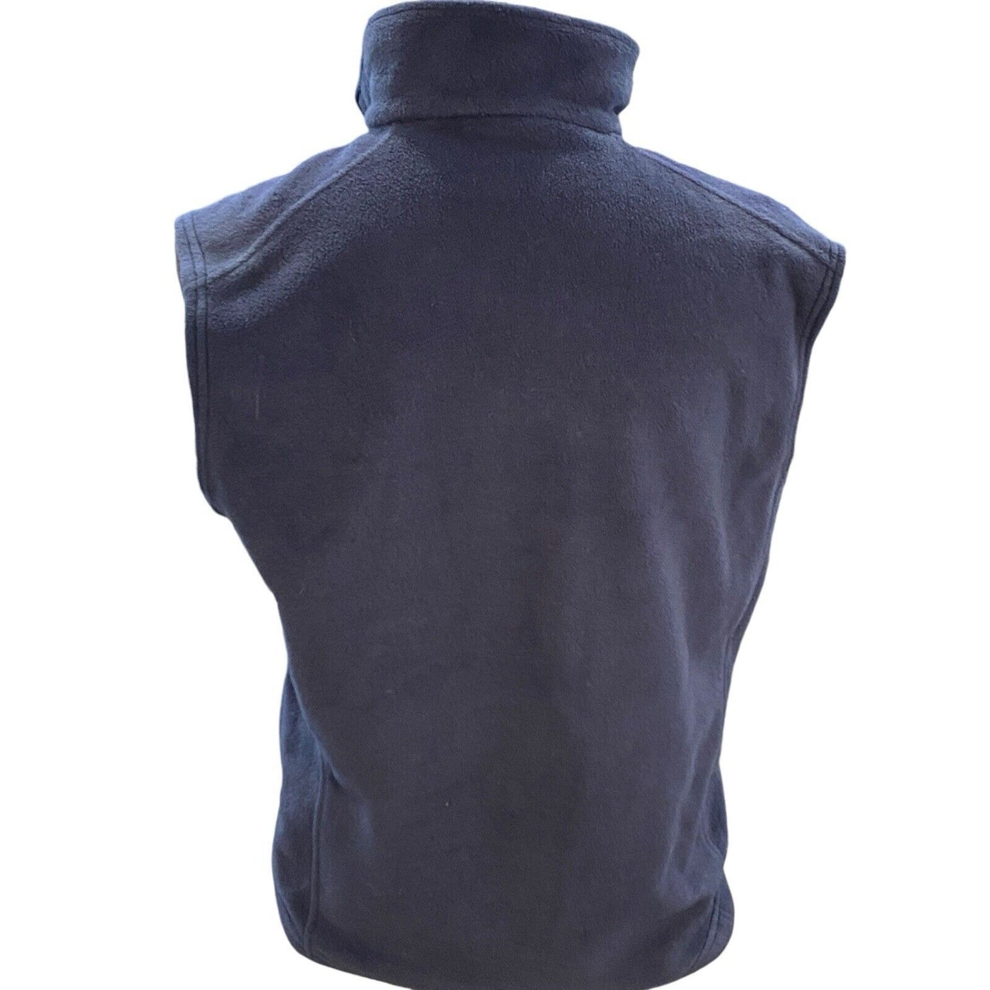 Columbia Vest Mens L Navy Full Zip Fleece Soft Blue Outdoors