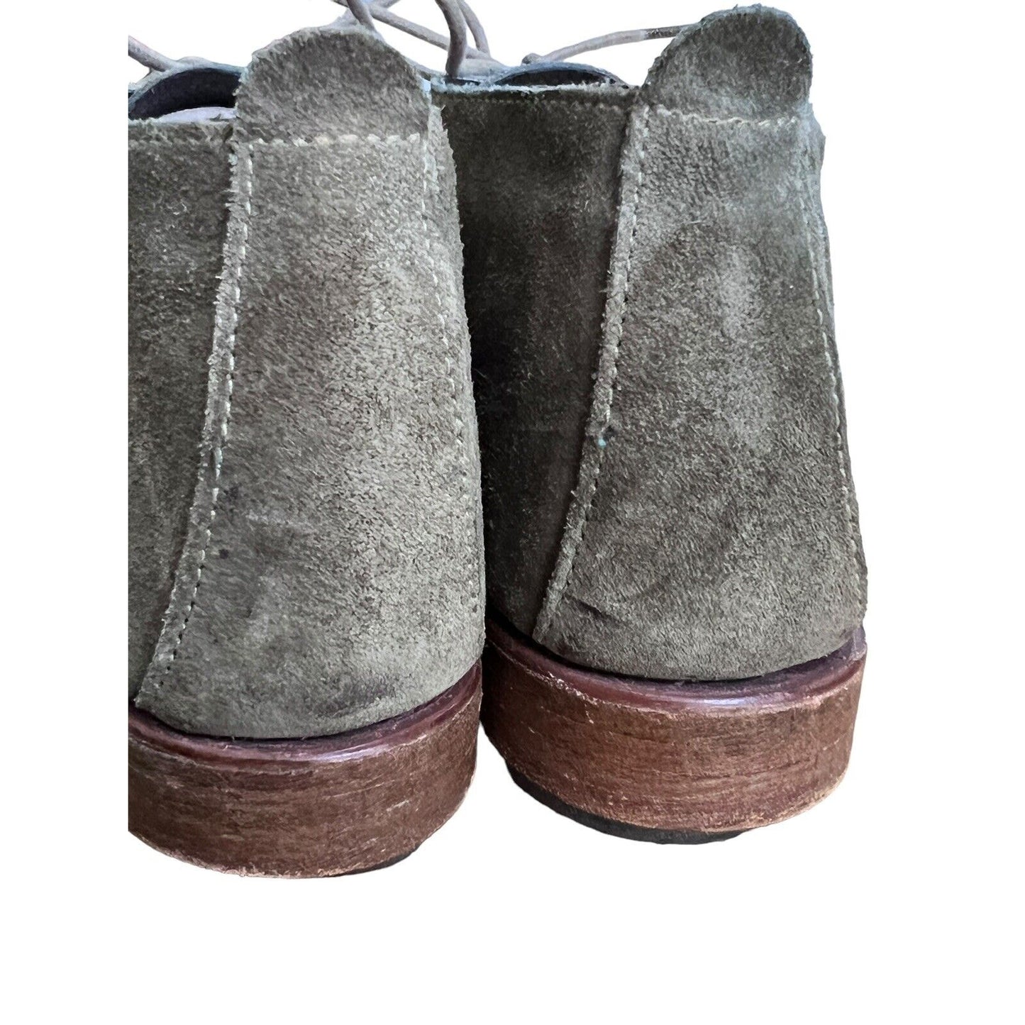 10 Vintage Shoe Company Boots Womens Chukka Ankle Shoes Olive Green Suede USA