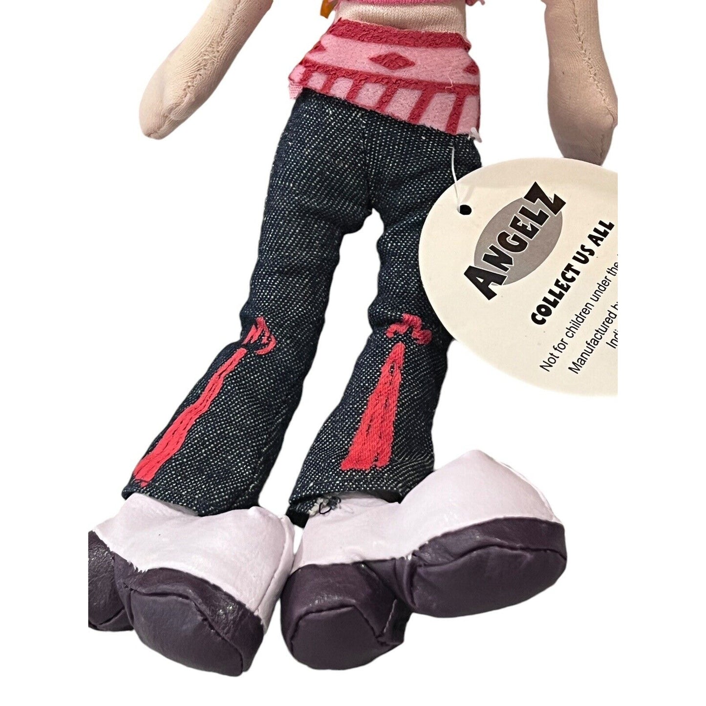 Angelz Fifi "I Love to Party" 16" Collectible Stuffed Doll NWT Pink 70’s Outfit