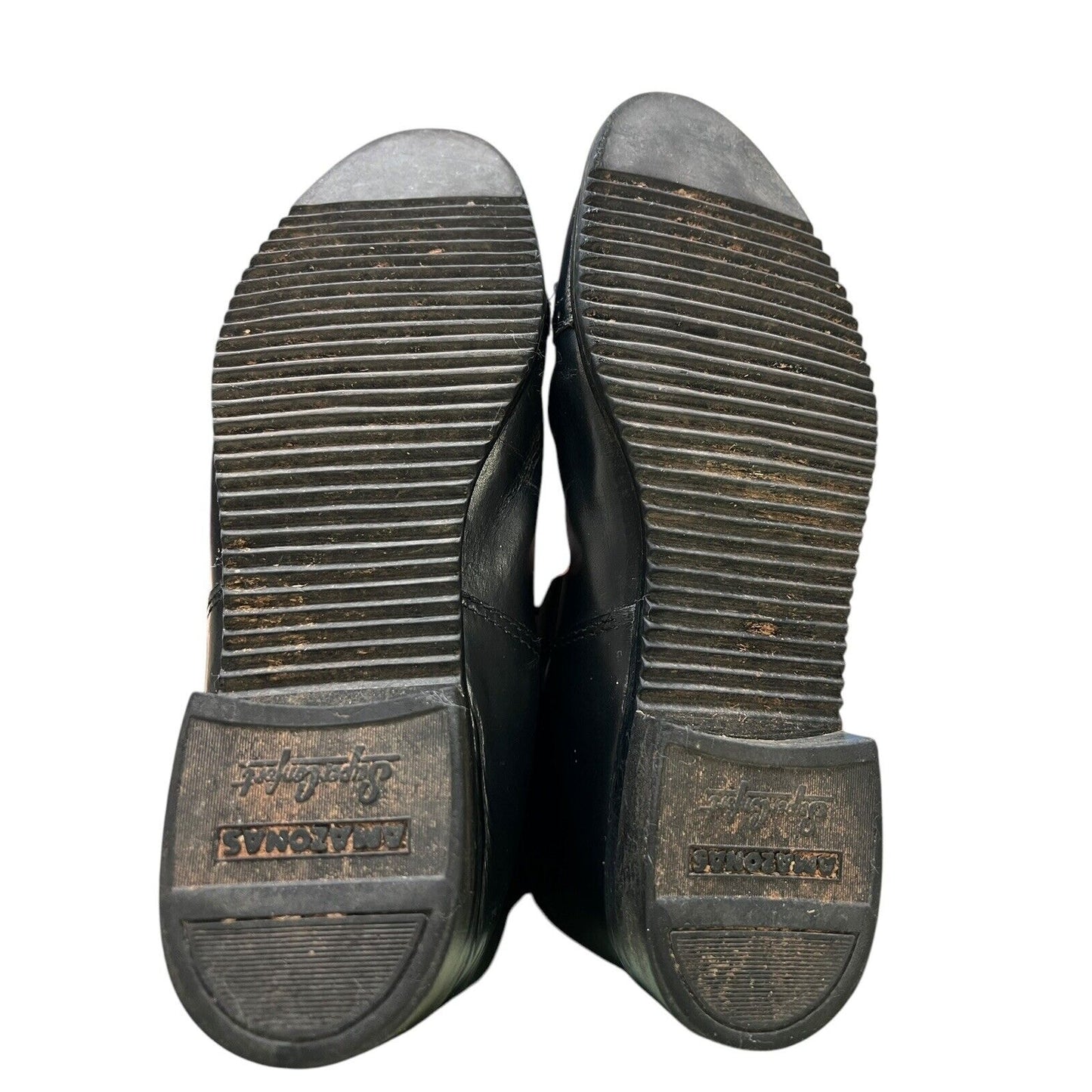 Amazonas Black Leather Lace Pull On Equestrian Riding Boots Size 7 R