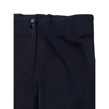 Misook 16 Straight Leg Black Knit Pants Trousers Button Zip