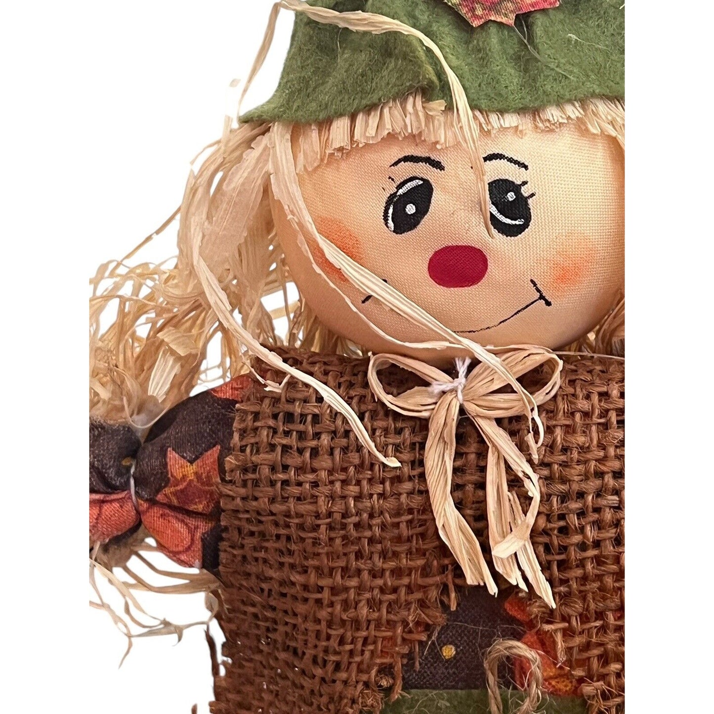 Scarecrow Table Top Decor Pumpkin Fall Thanksgiving Halloween Figures Set Of Two