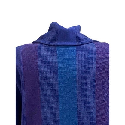 XL Avoca Collection Ireland Purple Blue Long Poncho Cape Wool Scarf Tie Celtic