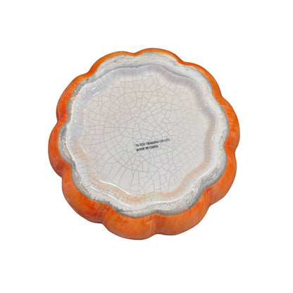 Ceramic Halloween Friendly Ghost Pumpkin Cookie Candy Jar Jack-o-lantern Pumpkin