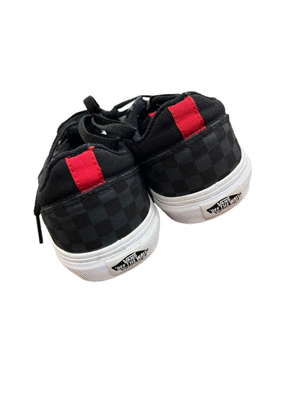 6 Youth Vans Black Gray Check Red Skate Shoes Sneakers