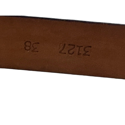 Size 38 Vintage Tulliani Mens Buckle Belt 1" Italian Calfskin 3127 Brown Texture
