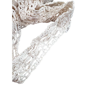 Lace Trim Lot Vintage Up Cycle Sewing Crafts Junk Journals Mixed Stitched Circle