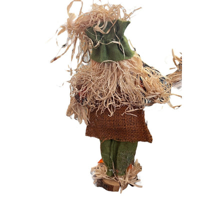 Scarecrow Table Top Decor Pumpkin Fall Thanksgiving Halloween Figures Set Of Two