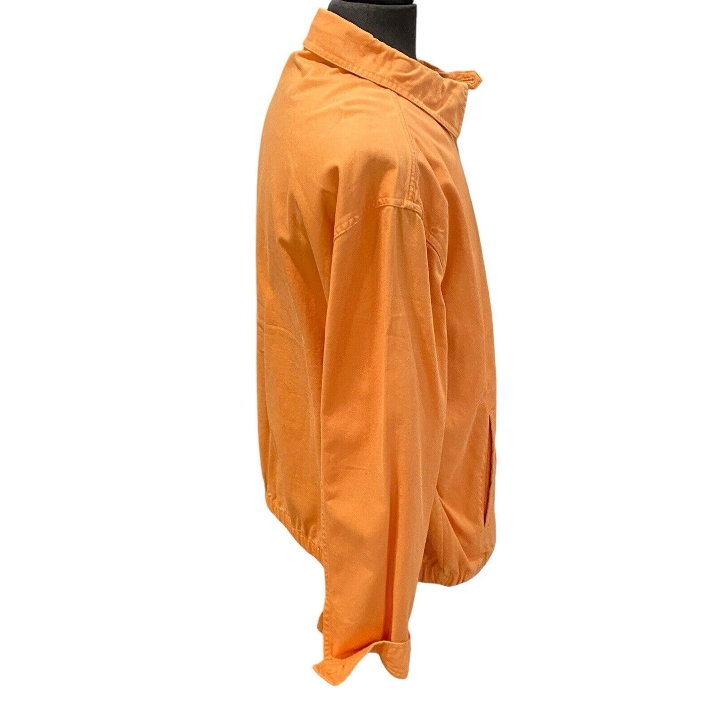 VINTAGE Polo Ralph Lauren Jacket Mens XL Zip Up Bomber Coat Jacket Logo Orange