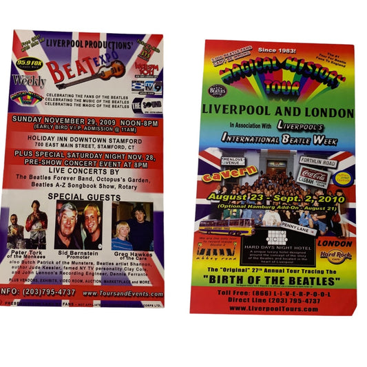 Magical History Tour Liverpool and London Pamphlet Small Flyer August 2010 Liverpool and London Beatle Week