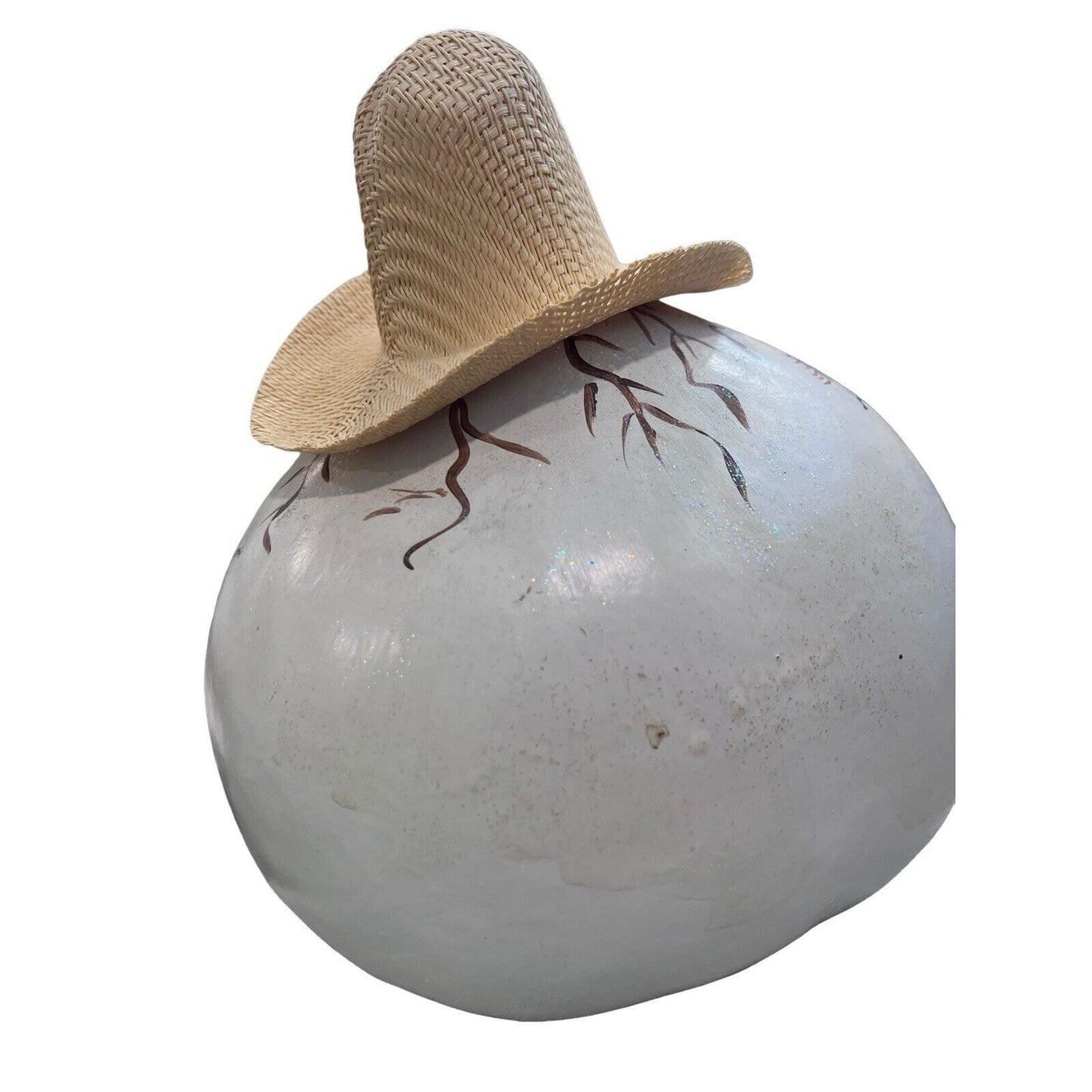 Gourd Snowman Scarecrow Hand Painted Christmas Winter Holiday Decoration Bird