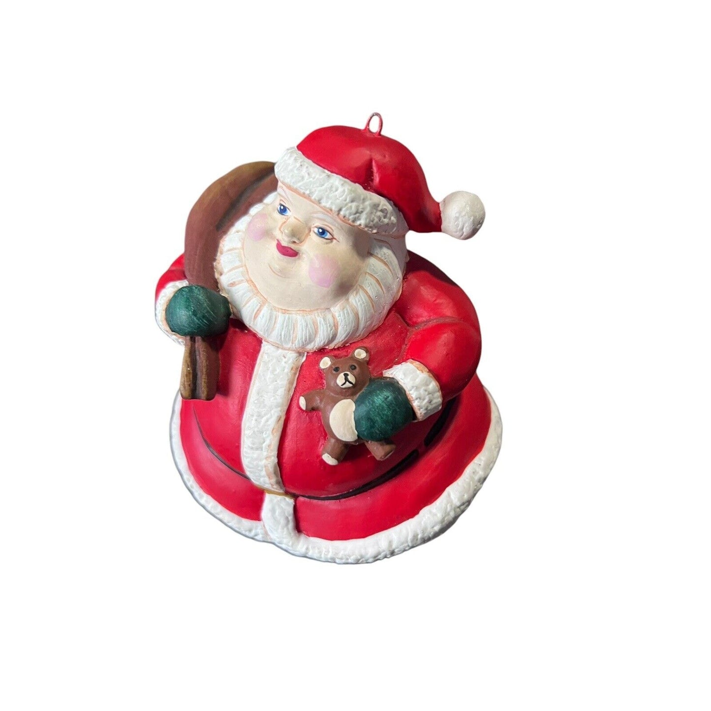 Jolly Round Santa Claus Christmas Ornament Holiday Whimsical