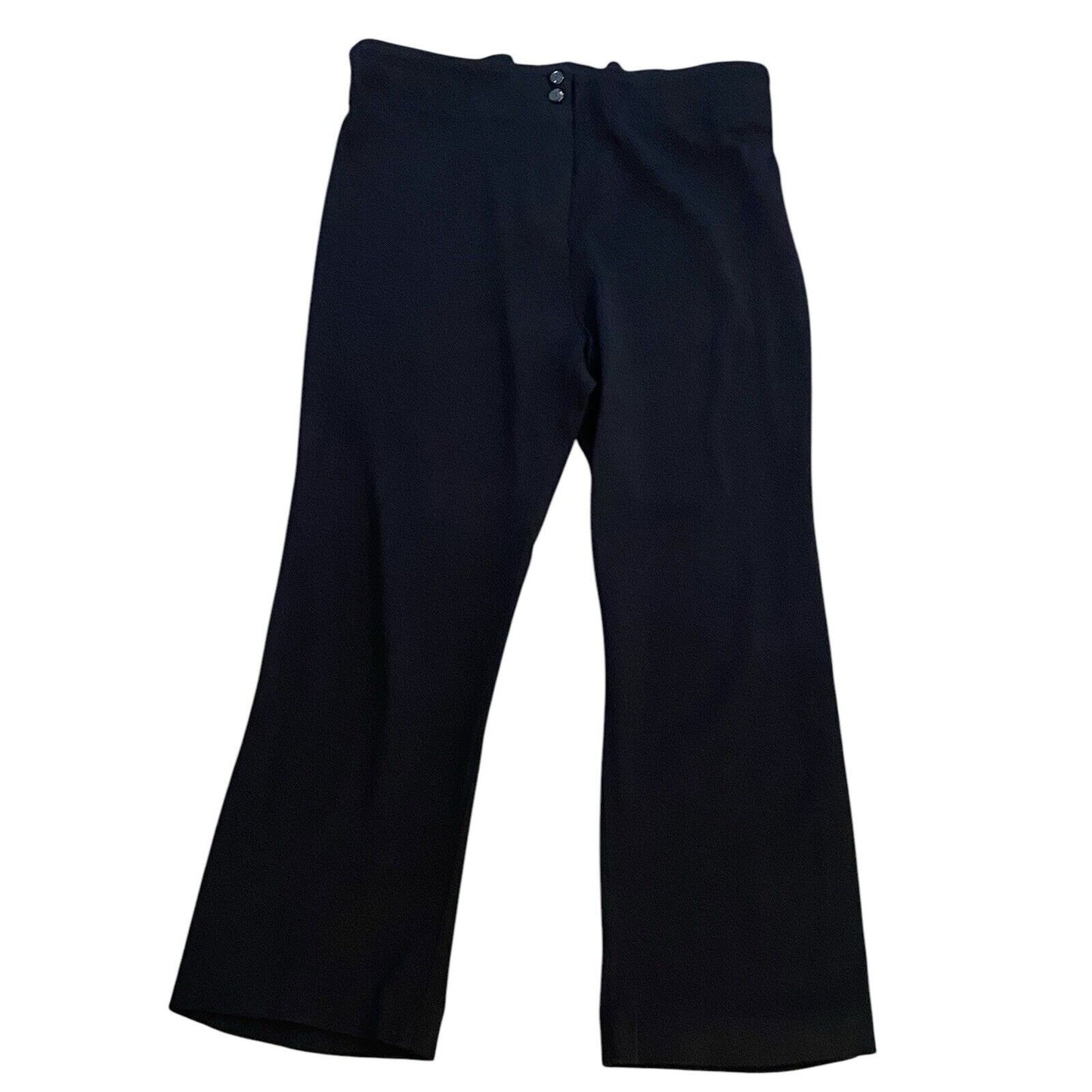 Misook 16 Straight Leg Black Knit Pants Trousers Button Zip