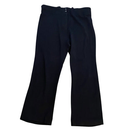 Misook 16 Straight Leg Black Knit Pants Trousers Button Zip