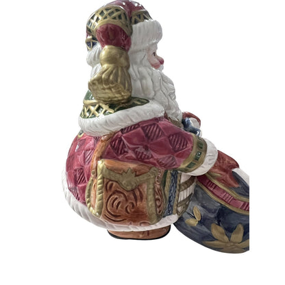 Fitz and Floyd Santa Claus St Nick Home Fragrance Ceramic Candle Holder Holiday