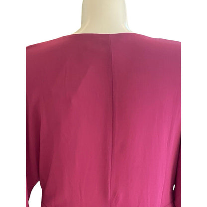 Standards And Practices Dress Surplice Wrap Front Magenta Women Size 2X