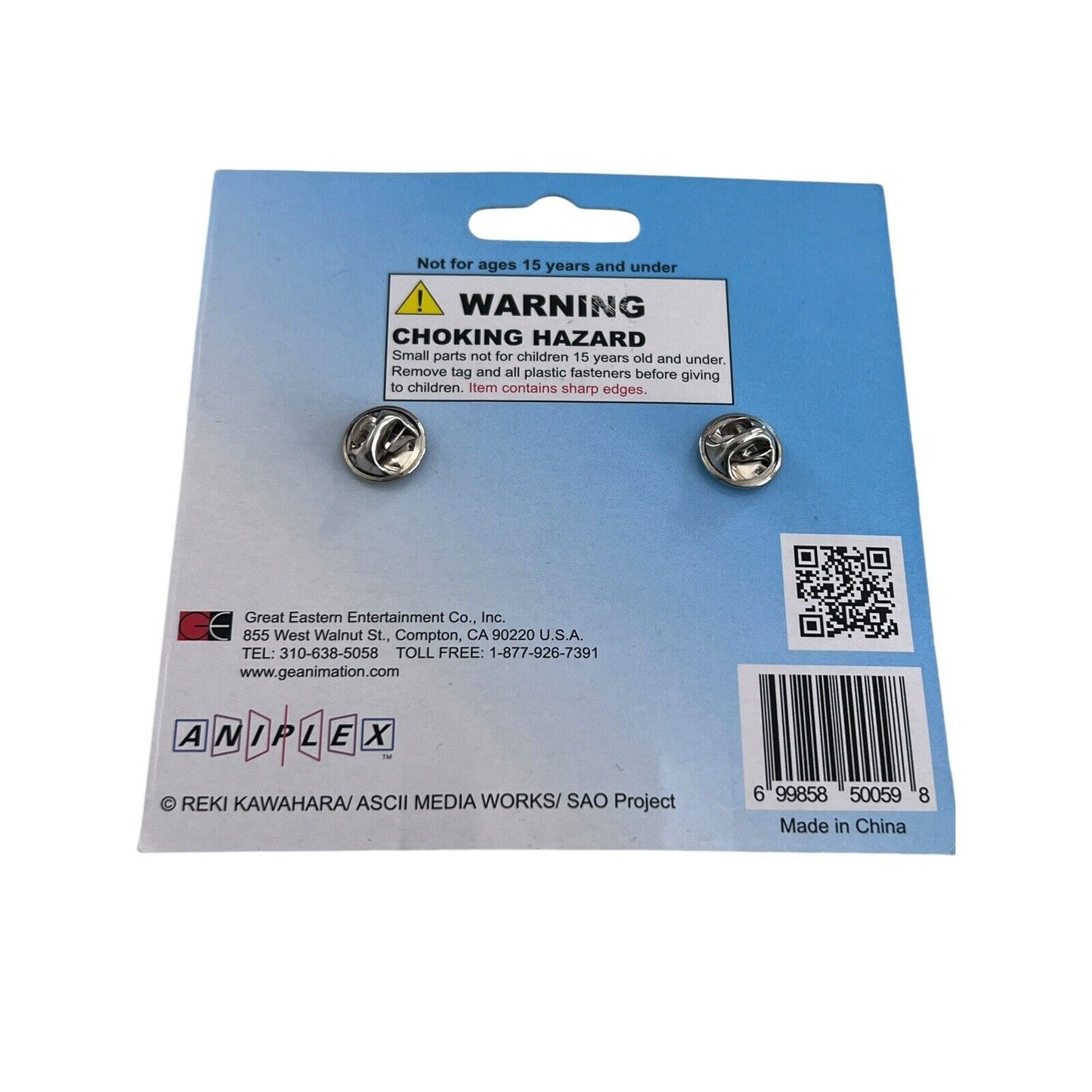 Kirito Sword Art Online Anime Pin Set New Kirigaya Kazuto