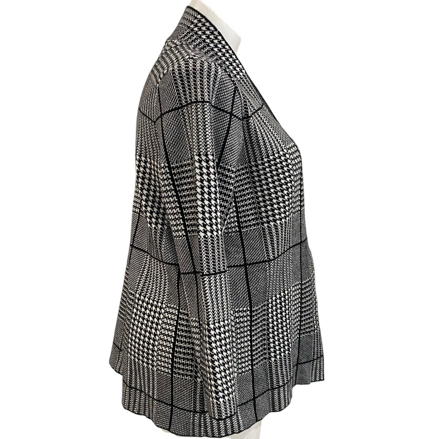 Size Petite Large Ella Emma Herringbone Cardigan Open Cardi Equestrian Classic