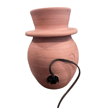 Vintage Terra Cotta Pumpkin Candle Holder Williamsburg Pottery Rare