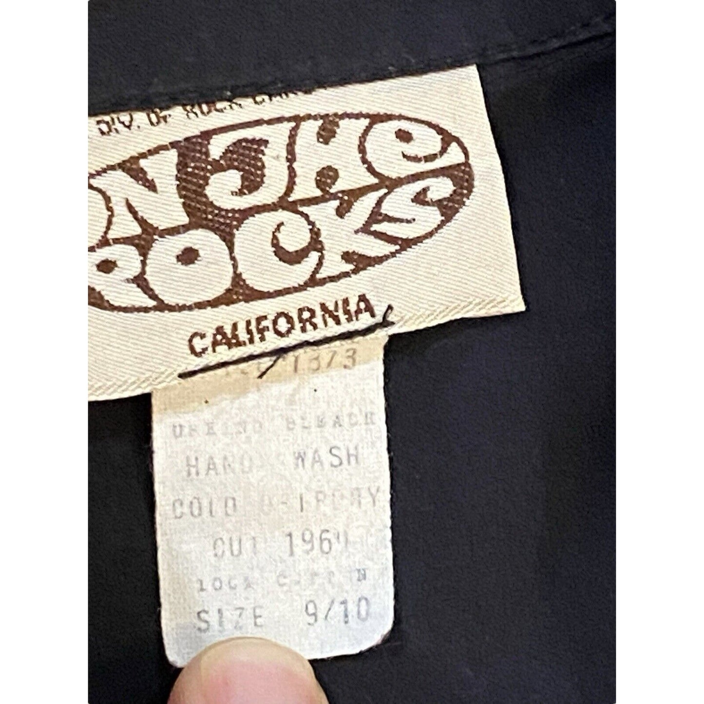 80’s ON THE ROCKS California Black Jumpsuit Retro Shirt One Piece Metallic Rock