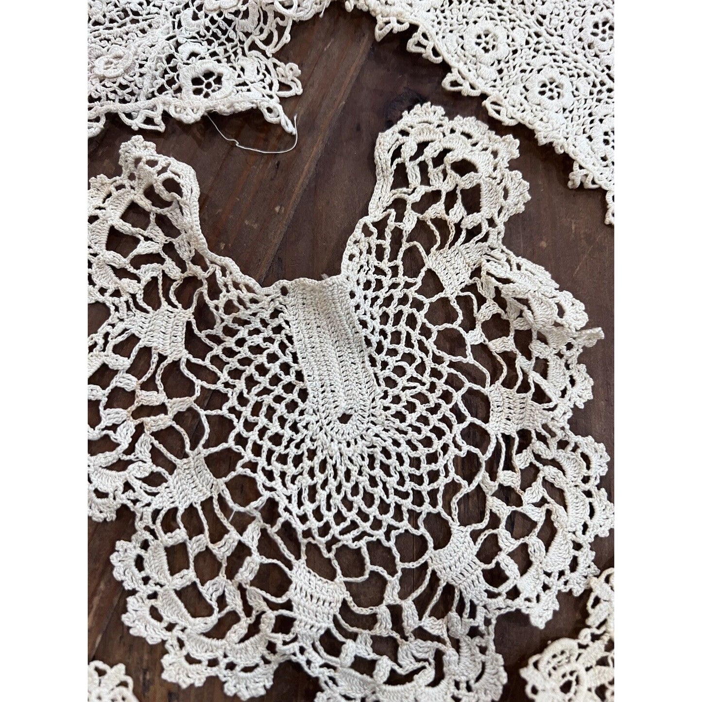 Antique Vintage Lace Collars And ScrapsVictorian Ivory Edwardian Sewing