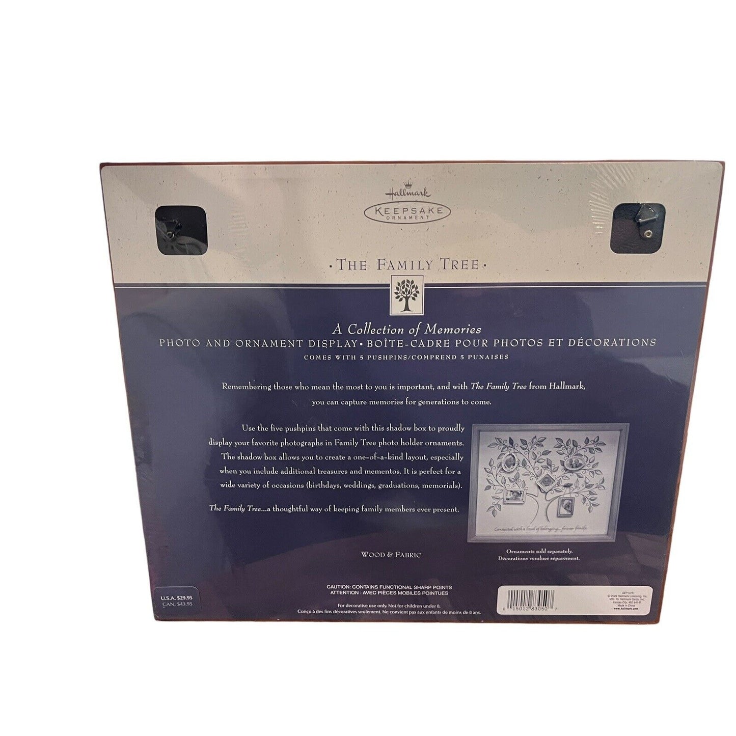 Hallmark Keepsake The Family Tree Photo & Ornament Display 14” X 12”, 2004