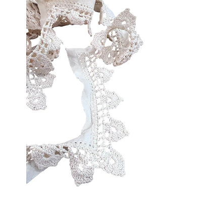 Lace Trim Lot Vintage Up Cycle Sewing Crafts Junk Journals Mixed Stitched Circle