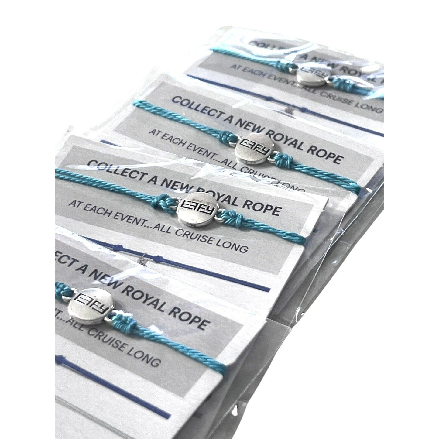 EFFY Royal Rope Bracelet Charm Royal Caribbean LOT Of 4 Teal