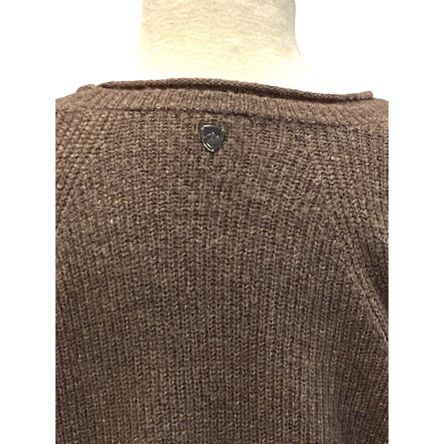 Kuhl Faye Brown Knit Merino Wool Blend Mock Neck Sweater Women's Size M