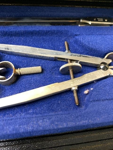 Vintage Dietzgen Drafting Kit 1285-3 Germany US Zone with Case