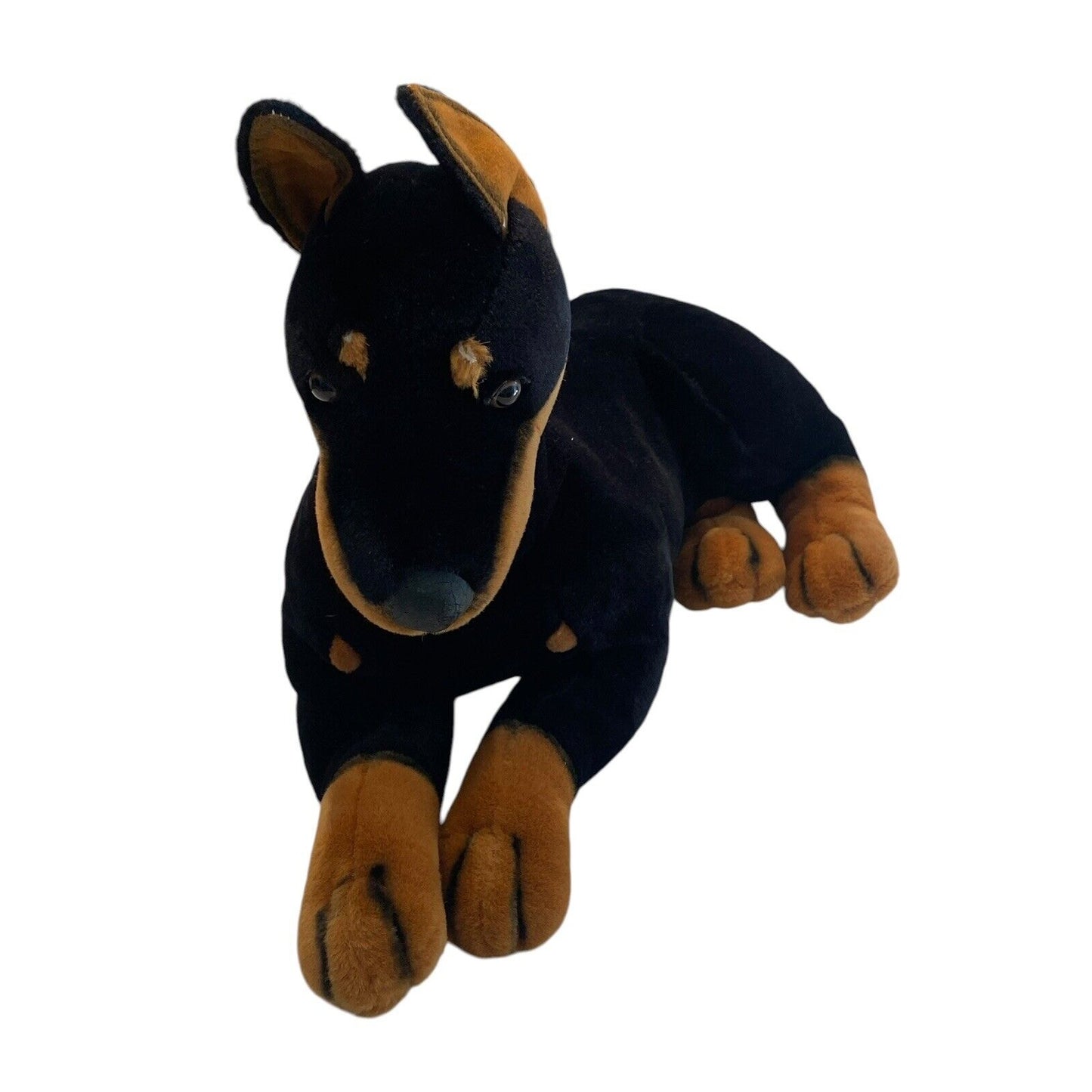 FAO SCHWARZ Doberman Pinscher Large Plush Stuffed Animal Life Like