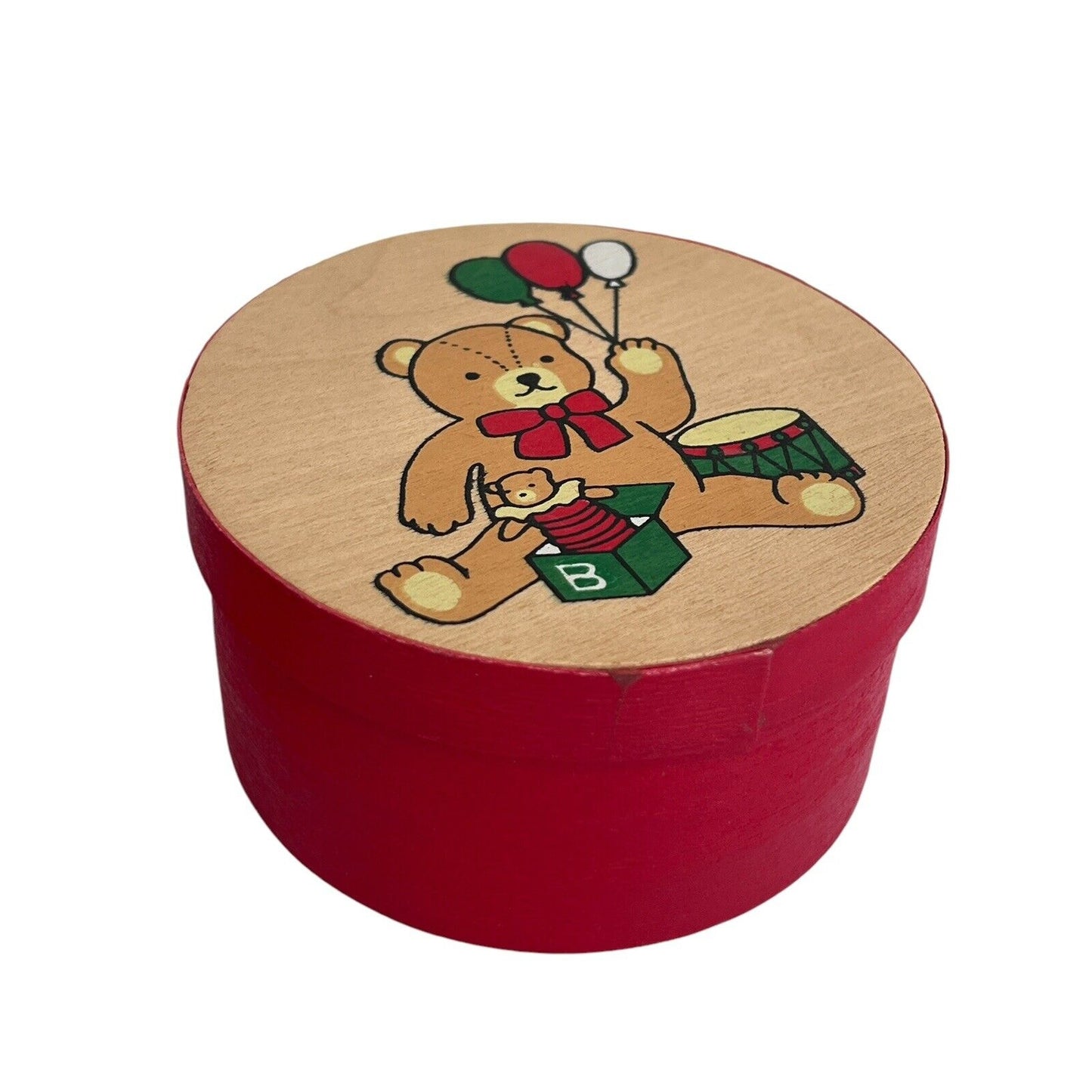 3 Nesting Balsa Wood Boxes Christmas Holiday Gift Lightweight Taiwan Round