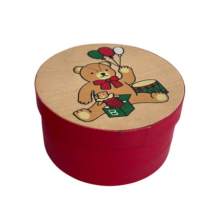 3 Nesting Balsa Wood Boxes Christmas Holiday Gift Lightweight Taiwan Round