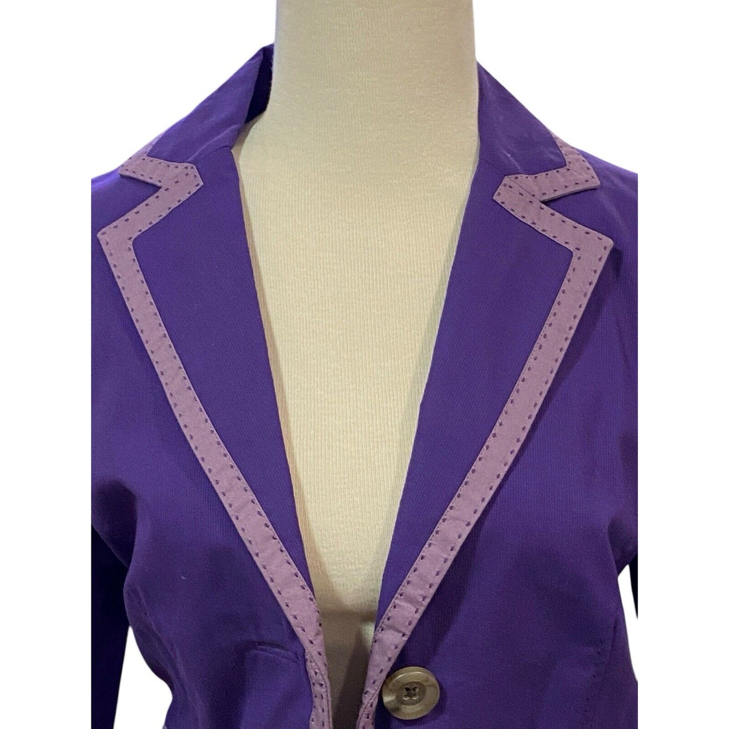 NWT Boden Single Breasted Three Button Classic Blazer Purple Willy Wonka Jacket