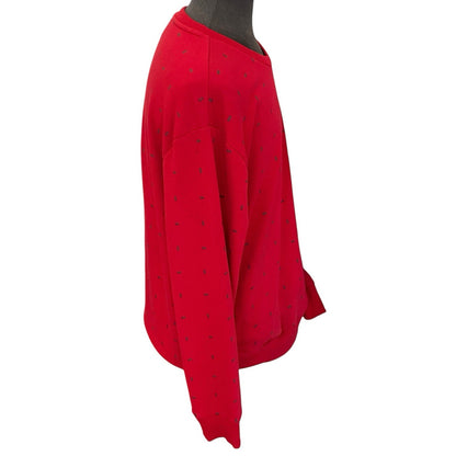 Rock Smith Brand Red Sweatshirt Dollar Signs Grunge Street wear Size 2XL