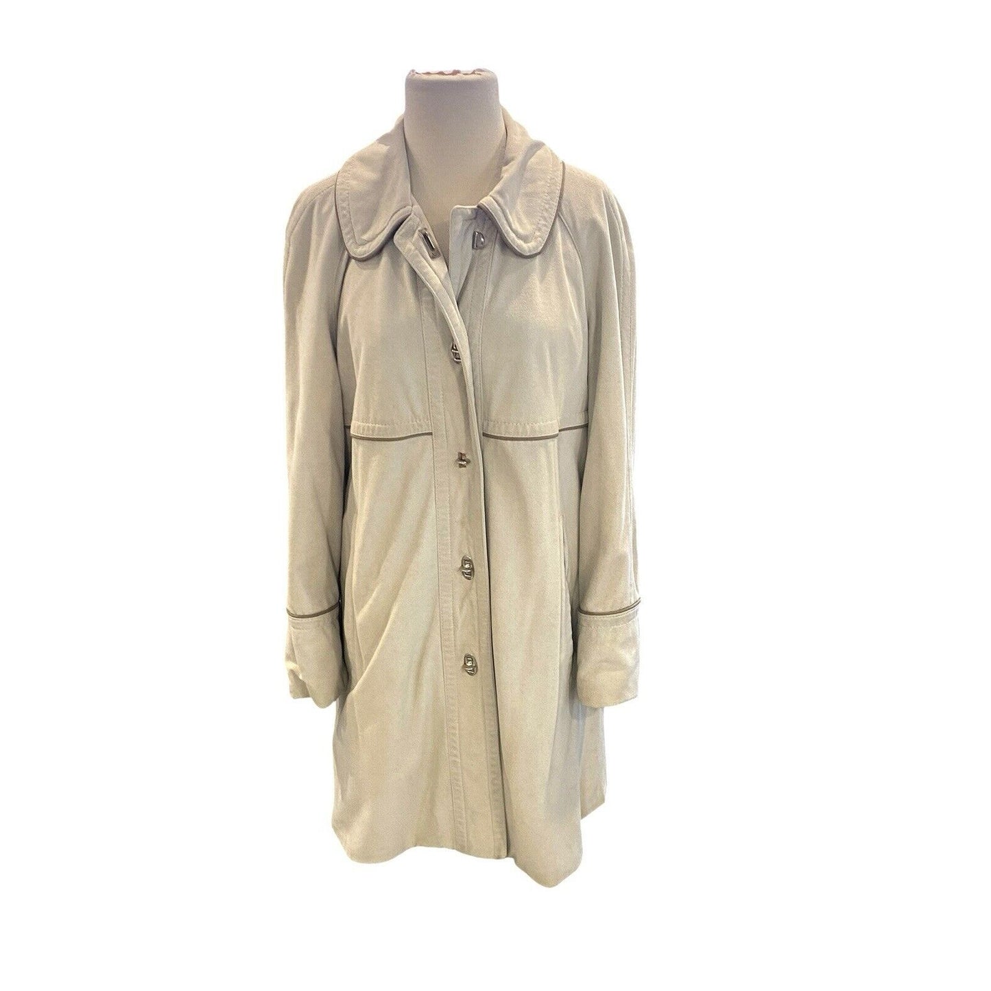 Vintage Forecaster Of Boston Coat Womens 11/12 Cream Classic Lined Pockets
