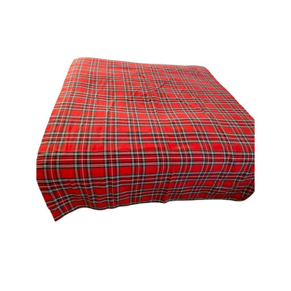 Winter Wonderland Tablecloth Rectangle Christmas Plaid Red 84”x60”