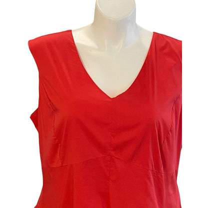 Jessica London Plus Size 18 Red Sleeveless Fit And Flare Party Dress Garden